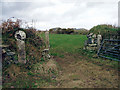 Gate and cross, Downs Barn farm