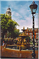 Leicester, Fountain in the Town Hall Square.