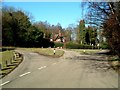 Road junction near Newsetts Wood