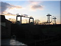 Sunset over the railway track.