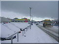 Mastrick Industrial Estate on a snowy morning