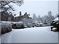 Snow scene - pedestrians only