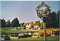 TL6832 : Finchingfield, Village Pond and Sign. by Colin Smith