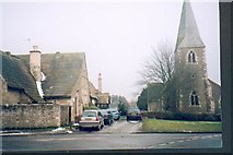 SE4674 : Village school and church Little Sessay. by Gordon Hatton