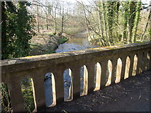 NT6275 : Bridge over Biel Water at Bielmill by Lisa Jarvis