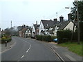 Betley- The main road, looking north, the postmans bike at rest