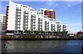 New housing block on River Clyde