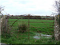 Iron gate leading into a field