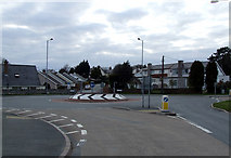 SH4860 : Roundabout at Bontnewydd by Nigel Williams