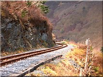 SN7377 : Vale of Rheidol Railway track by Rudi Winter