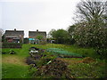 Gardens behind houses