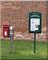 Letter box and notice board