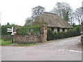 Thatched house at entrance to Halswell House