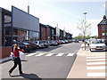 Shops on old brewery site, Wrecsam