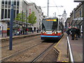 Tram at Castle Square Tram stop