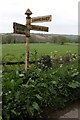 Old road sign at Hansford Barton