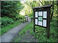 Information board in Cwm Clydach Nature Reserve