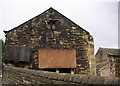 Pitching hole in end of 18C barn, Kirklees Home Farm, Clifton