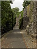 NS7993 : Town Wall, Stirling by Andrew Smith