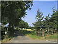 Tree-lined drive to Quarry Hill Farm