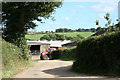 Spreyton: entrance to Begbeer Farm