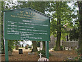 Noticeboard at St Mary