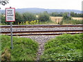 Public footpath crossing a railway