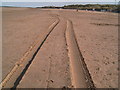 TF4986 : Tracks Of The Sand Train, Mablethorpe by Tim Hallam