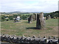 Enjoying the view at the Gorsedd circle, Fishguard