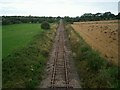 Looking West along railway track