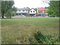 Village green and shops