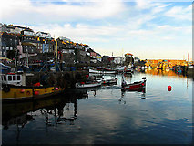 SX0144 : Mevagissey: Inner Harbour by Pam Brophy