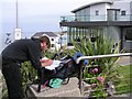 Checking the map at Portrush