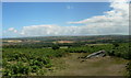 Summit of Godolphin Hill and the view east