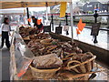 Sausage stall, Haverfordwest French Market