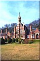 Hemsworth, Archbishop Holgate Almshouses, with the Chapel of  The Holy Cross.