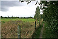 Public footpath by Blaby golf course