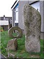 Stone sculptures outside St Just library