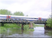 SZ1593 : Railway bridge over River Avon by J D Smith