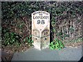 Milepost - A144 The Hill,  Bramfield