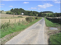 NT4714 : Looking down the unclassified road from Wiltonburn by Walter Baxter