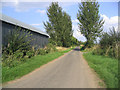 The unclassified road passing by Rutherford Farm