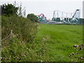 Flamingo Land from the public footpath