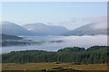 NN2942 : Loch Tulla on a misty morning. by Alex Mcnaughton