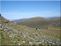 NH1671 : Walking down the East ridge of Sgurr Breac by Roger McLachlan