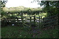 Kissing gate, footpath and lane, Langton Matravers