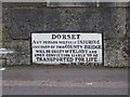 Historical sign on the North Bridge, Wareham