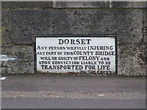 SY9287 : Historical sign on the North Bridge, Wareham by N Chadwick