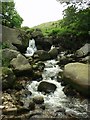 Colden Water above Hebble Hole footbridge