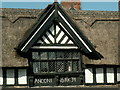 Closeup of thatched pub